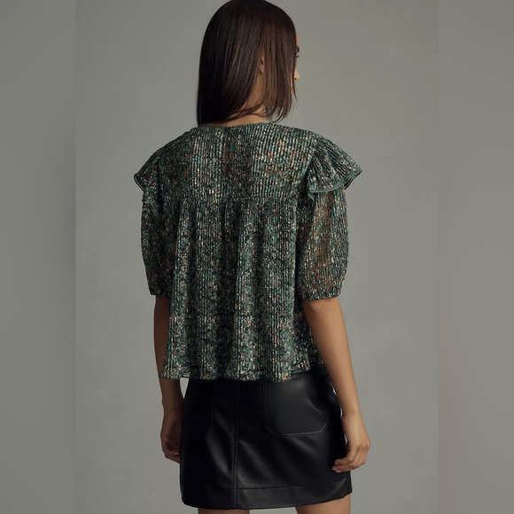 Porridge for Anthropologie Lace Crew-Neck Blouse - Picture 8 of 11